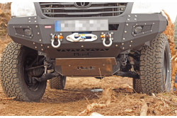 Aluminiowa przednia osłona podwozia, silnika - Toyota Hilux Vigo 11-15 do zderzaka Z014